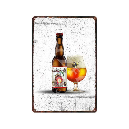 Vintage Belgium Beer Tin Signs: Vedett Petrus Retro Metal Plates Du - 9185 / China 20X30Cm Wall