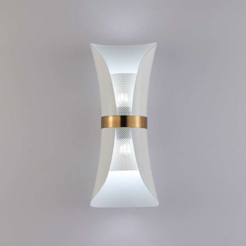 Lara’s Black & Gold Led Wall Sconce For Bedroom Aisle Living Room All White Light