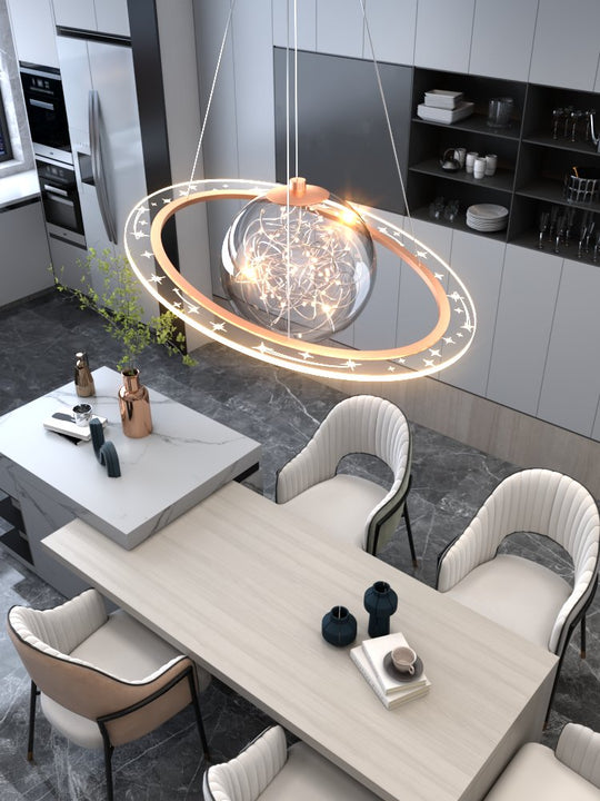 Nordic Planet Light Children’s Room Chandelier Creative Wandering Earth Boy Girl Bedroom Space