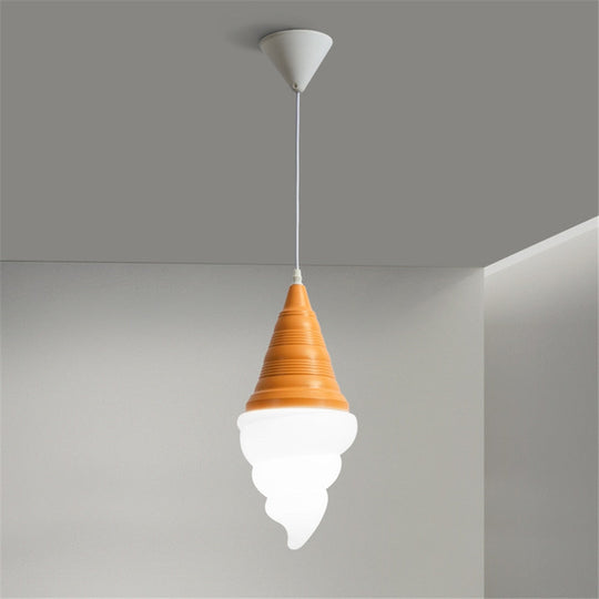 Dessert Shop Ice Cream Cones Pendant Lights Creative Children Led Hanging Lamp Kids Room Light