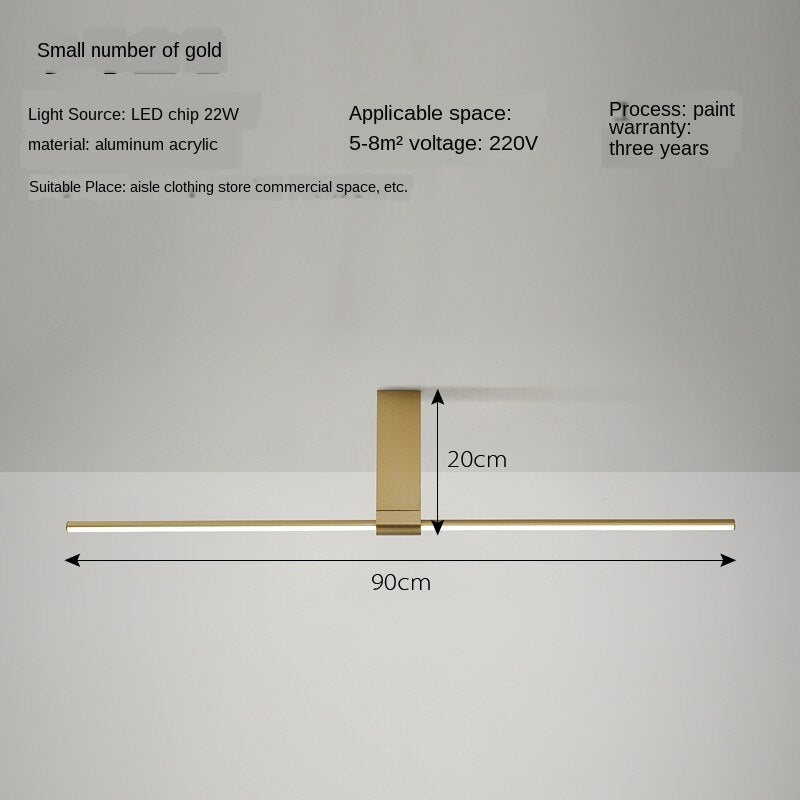 Nordic Simple Strip Led Ceiling Lamp Modern Minimalism Creative Corridor Restaurant Celling Light