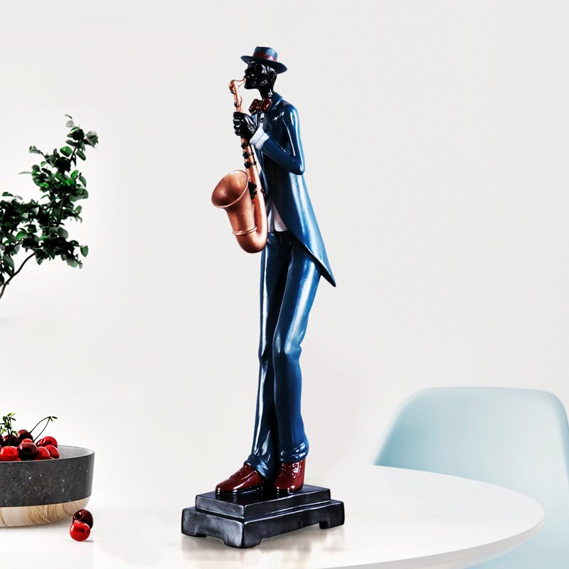 Resin Musician Band Statues: Artistic Home And Cafe Decor For Music Enthusiasts Decor