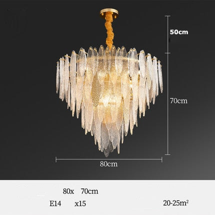 Art Deco Led Postmodern Glass Iron Chandelier Lighting Lustre Suspension Luminaire Lampen For