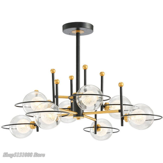 Modern Glass Ball Led Chandeliers For Living Room Cafe Lustre Plafonnier Minimalist Bedroom