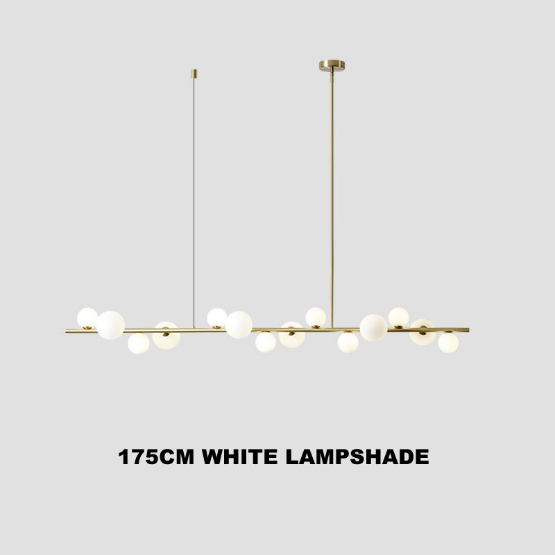 Horizontal Ceiling Hanging Chandelier Lights Kitchen Island Linear Bar Pendant Lamp Dining Room