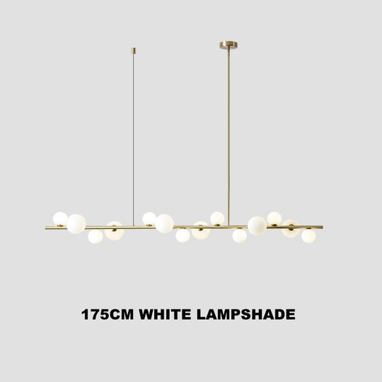 Horizontal Ceiling Hanging Chandelier Lights Kitchen Island Linear Bar Pendant Lamp Dining Room