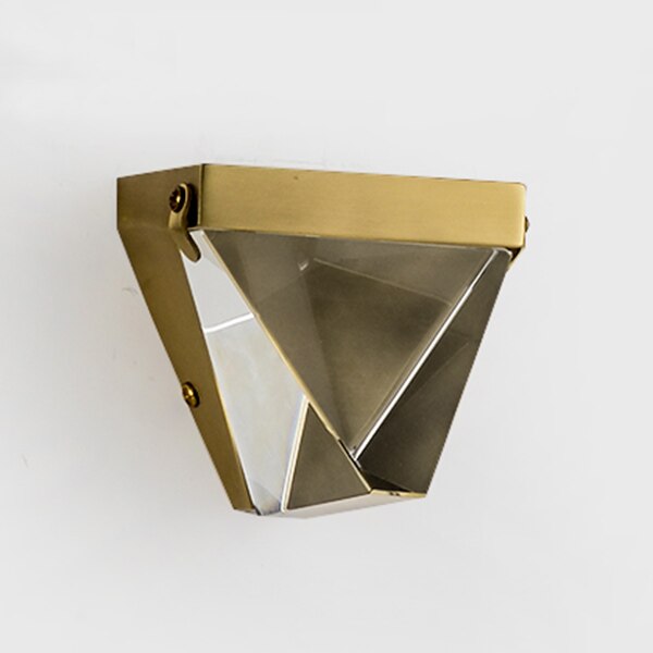 Post - Modern Minimalist Crystal Lamp Bedside Wall Luxury Full Copper Tv Background Light Gold