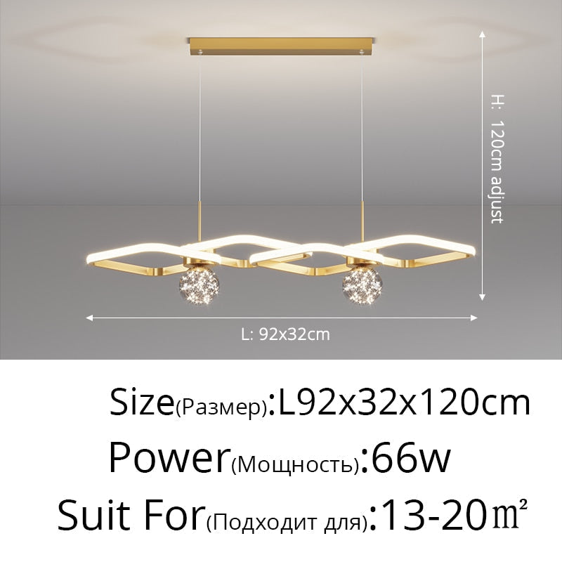 Modern Ceiling Chandeliers Led For Living Room Dining Table Lighting Simplicity Design Circle