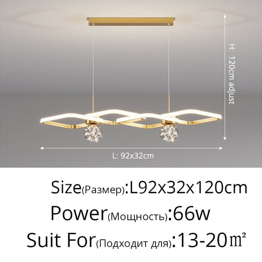 Modern Ceiling Chandeliers Led For Living Room Dining Table Lighting Simplicity Design Circle