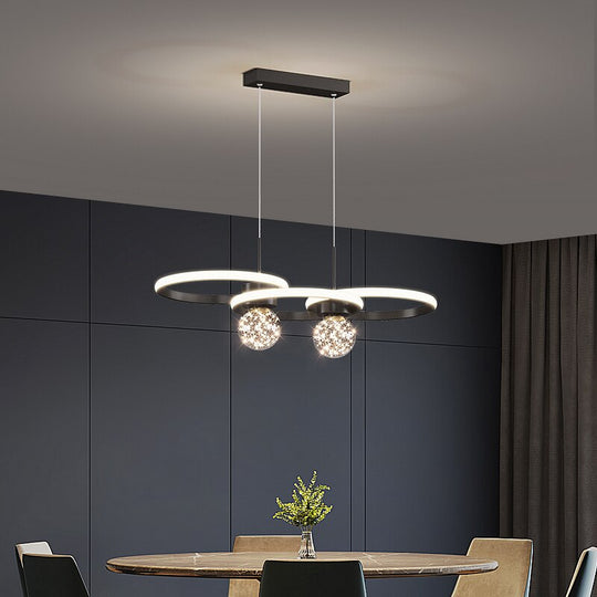 Modern Ceiling Chandeliers Led For Living Room Dining Table Lighting Simplicity Design Circle