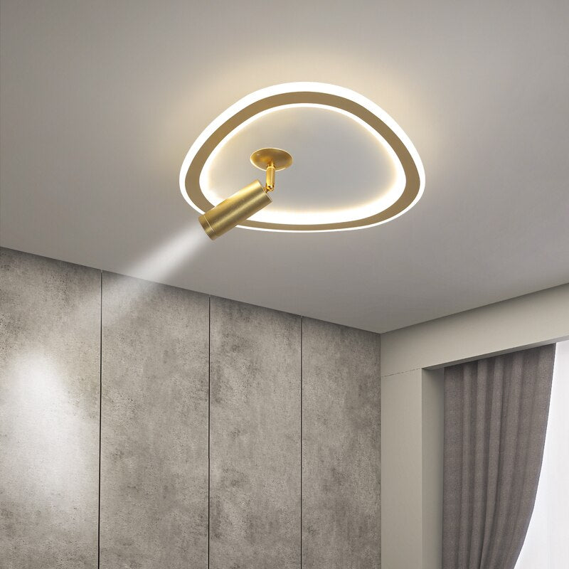 Modern Led Chandelier Lights Simple Lighting For Living Bedroom Study Room Gold Black Indoor Lamps