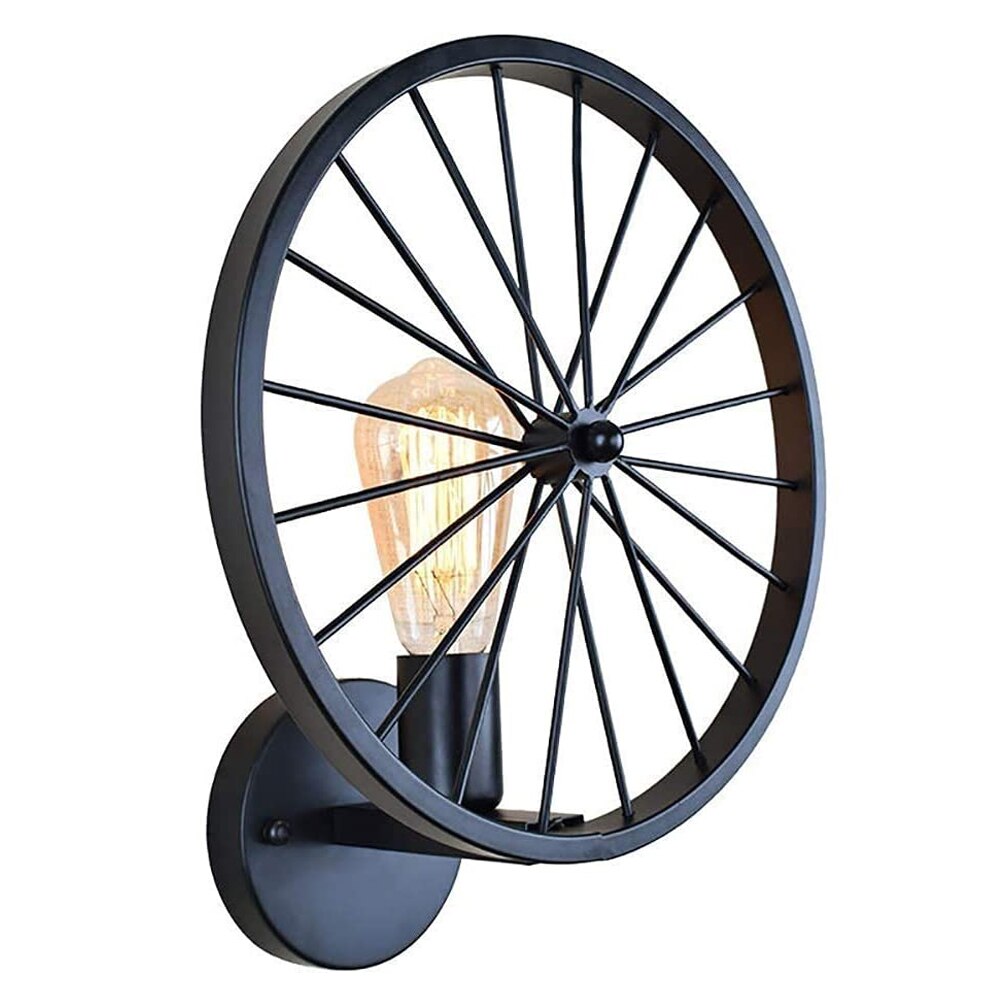 Retro Loft Vintage Wall Light Sconce Metal Wheel Industrial Lamp Lighting Fixture Cafe Bar