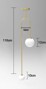 Nordic Bedroom Bedside Restaurant Pendant Lamp Bar Simple Living Room Background Wall Led Creative