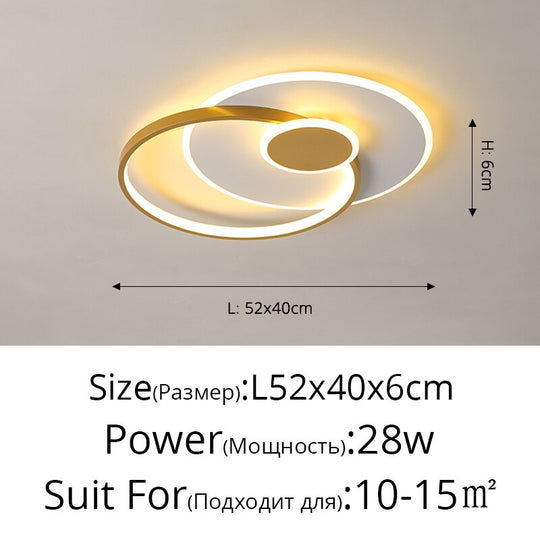 Modern Minimalist Decor Led Chandeliers Nordic Bedroom Ceiling Decoration Lamp Creative Personality