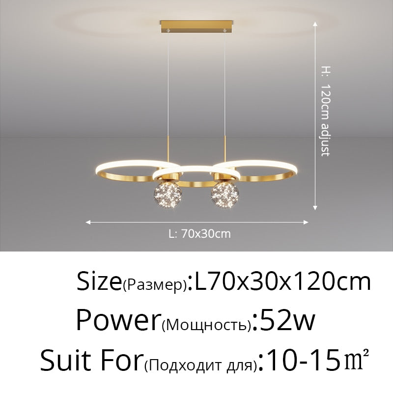 Modern Ceiling Chandeliers Led For Living Room Dining Table Lighting Simplicity Design Circle