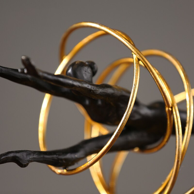 Artistic Gymnastics Female Athlete Sculpture: Home Decoration Accessories For Living Room And Gift