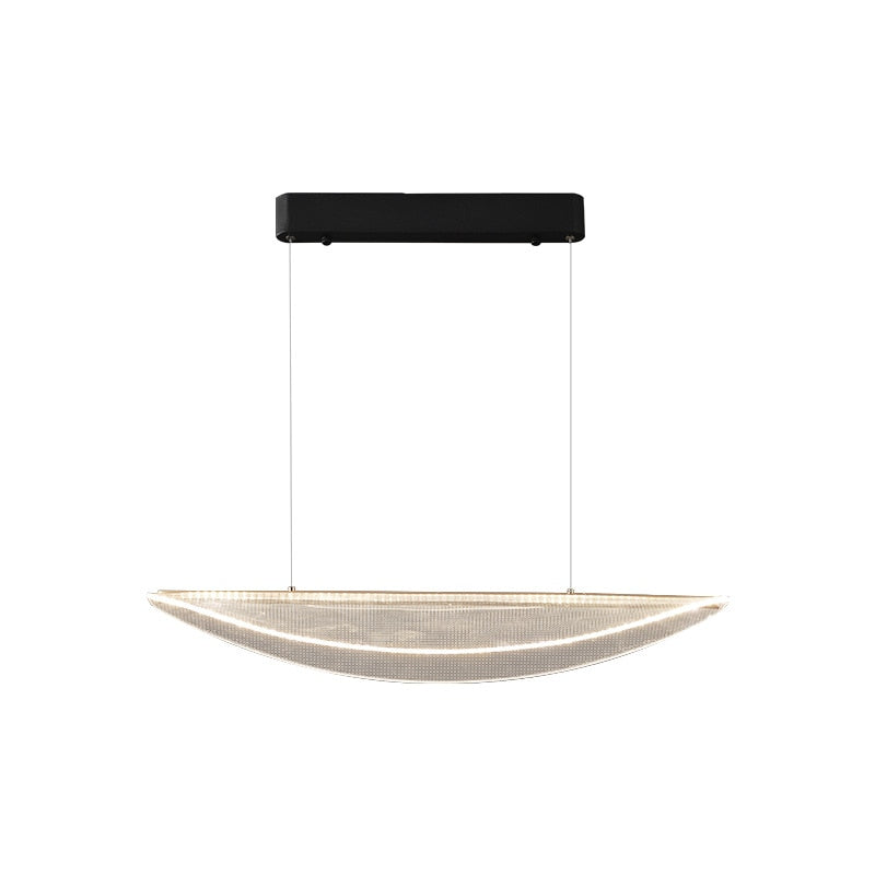Modern Minimalist Led Pendant Lights Model Room Designer Living Dining Coffee Shop Acrylic Leaf
