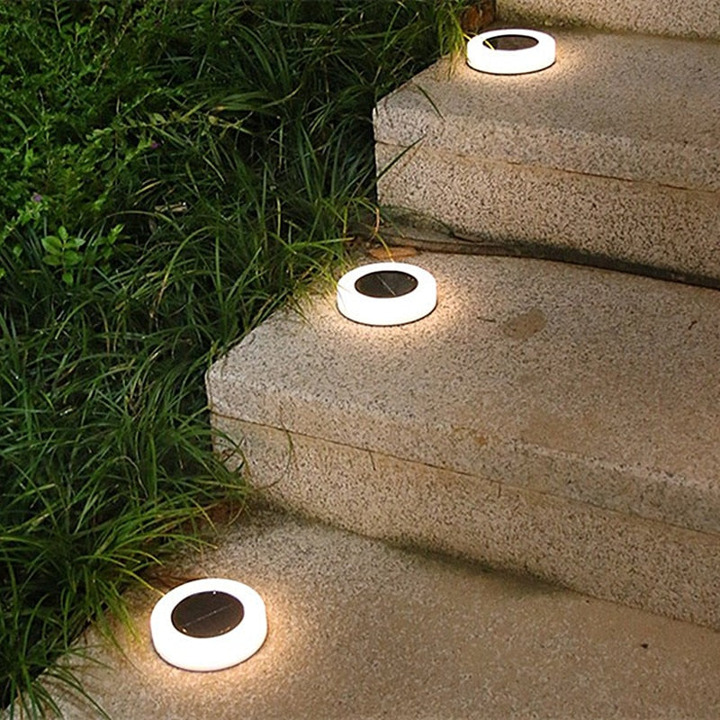 8 Led Solar Lawn Yard Led Night Light Power Buried Lights Garden Outdoor Pathway Floor Under Ground