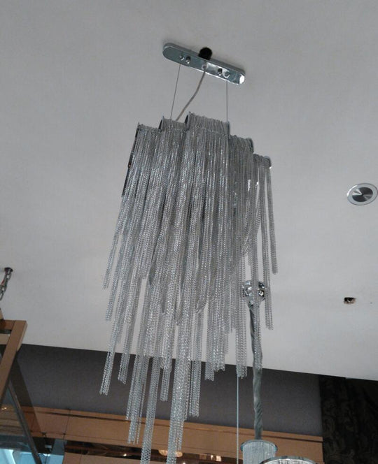 Luxury Tassel Chandelier In Gold/Silver Living Room Decorative Light For Home/ Commercial Use