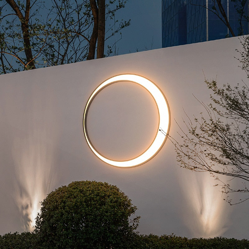 Outdoor Wall Light Modern Ip65 Waterproof 110V 260V Led Villa Terrace Garden Street Round Moon