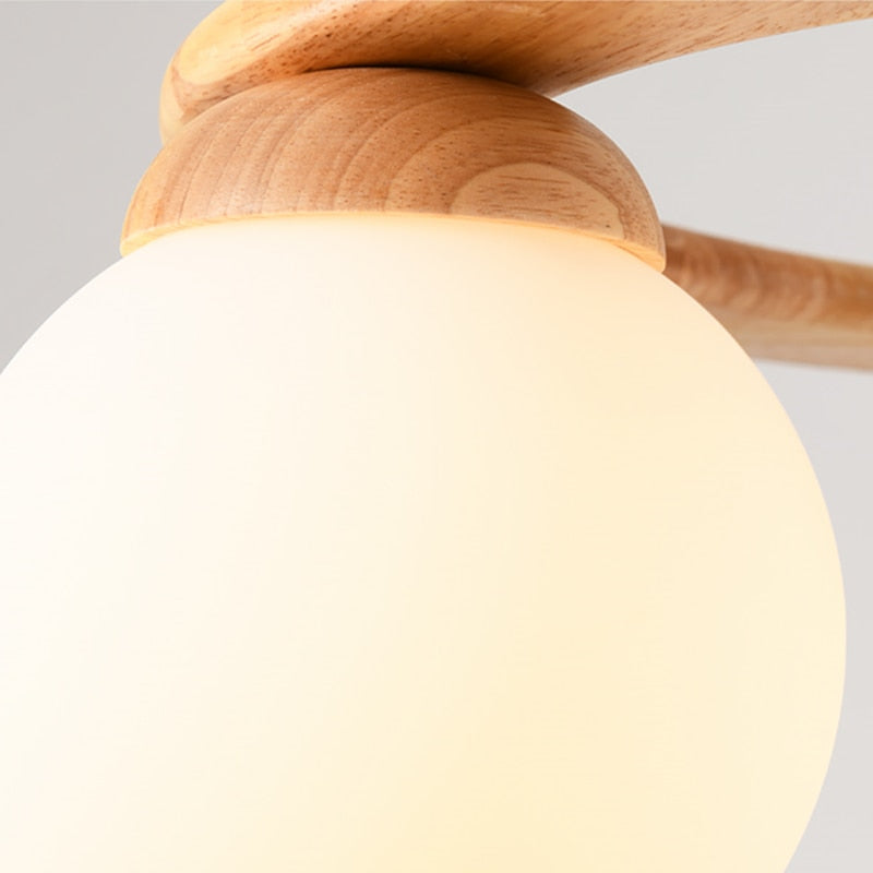 Versatile Multi - Head Led Round Glass Ball Pendant Lighting Chandelier - For Living Dining Kitchen
