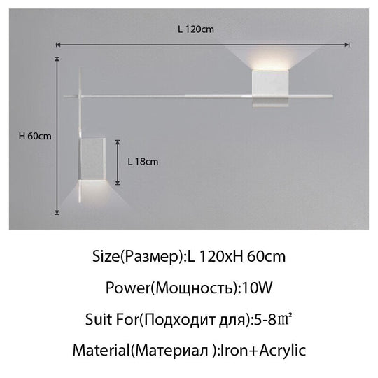 Minimalist Strip Combination Wall Lamp Living Room Sofa Background Stair Aisle Nordic Designer