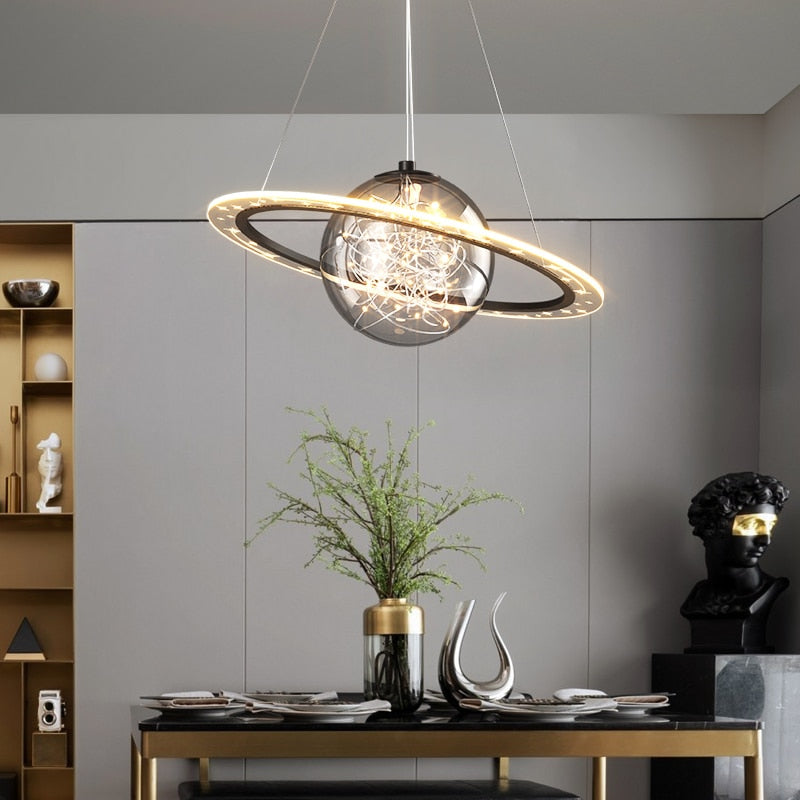Nordic Planet Light Children’s Room Chandelier Creative Wandering Earth Boy Girl Bedroom Space