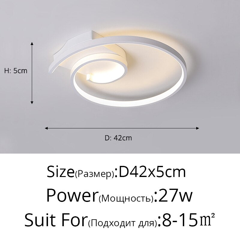 Modern Led Chandeliers Lamp For Bedroom Interior Dining Study Living Room Kitchen Simple Lustre