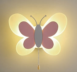 Butterfly Girl Room Lamp Creative Cartoon Children Energy - Saving Boy Bedside Bedroom Wall Ceiling