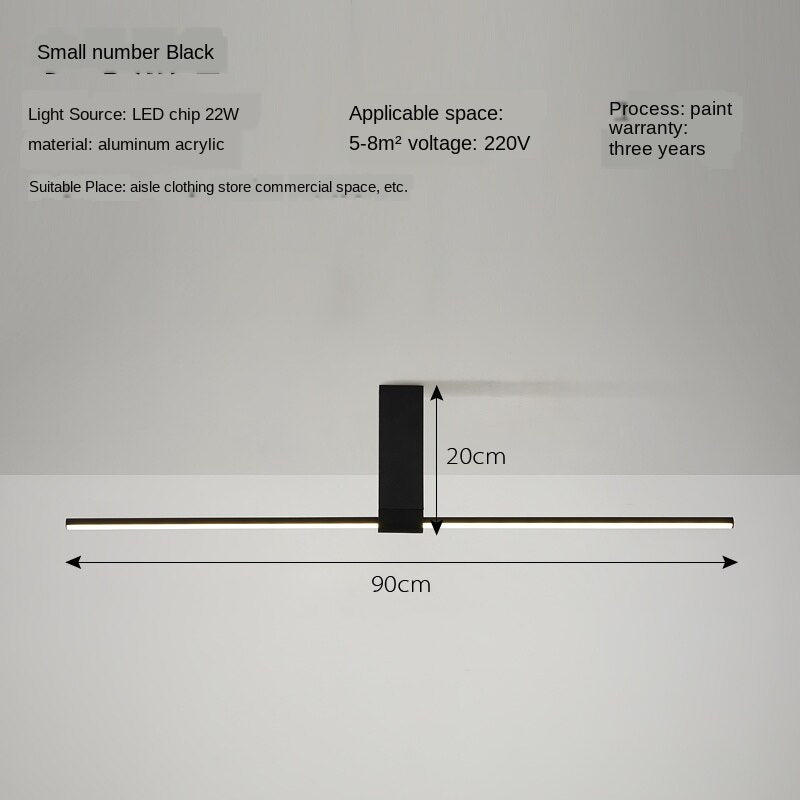 Nordic Simple Strip Led Ceiling Lamp Modern Minimalism Creative Corridor Restaurant Celling Light