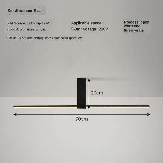 Nordic Simple Strip Led Ceiling Lamp Modern Minimalism Creative Corridor Restaurant Celling Light