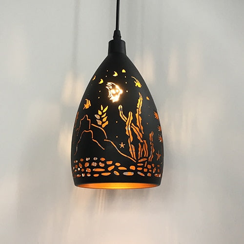 Ac85 - 265V 12W Led Pendant Light Iron Hollow Metal Cage Lamp Living Room Restaurant Shop Bar
