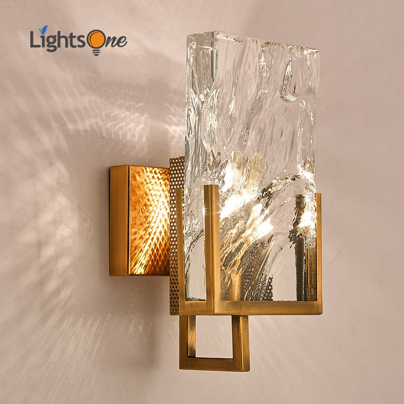 Helios - Postmodern Minimalist Nordic Crystal Block Wall Light Wall Lamp
