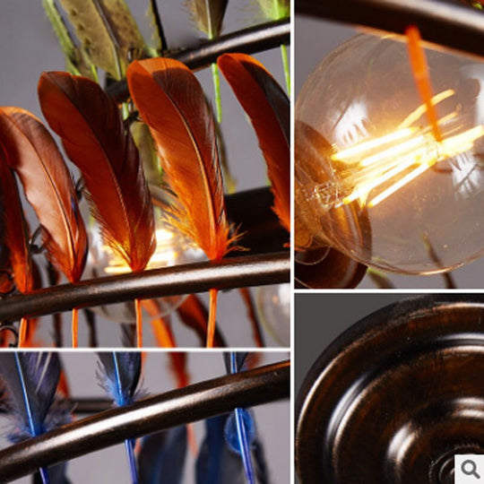 Retro Creative Industrial Style Restaurant E27 Bulb Pendant Lamp American Three Layers Color