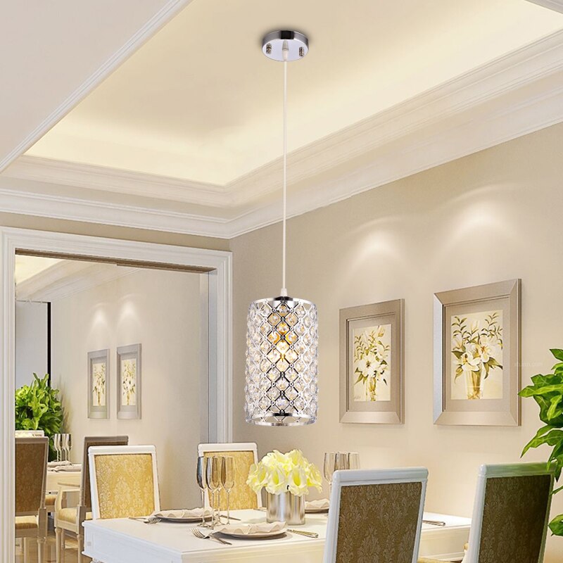 Modern Luxury Crystal Pendant Lights Romantic Bedroom Living Room Led Light