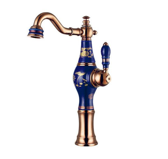 Rose Gold Brass Ceramic And Basin Faucet Hot Cold Wash Kitchen Bathroom Shower Set Tap Toilet Bath