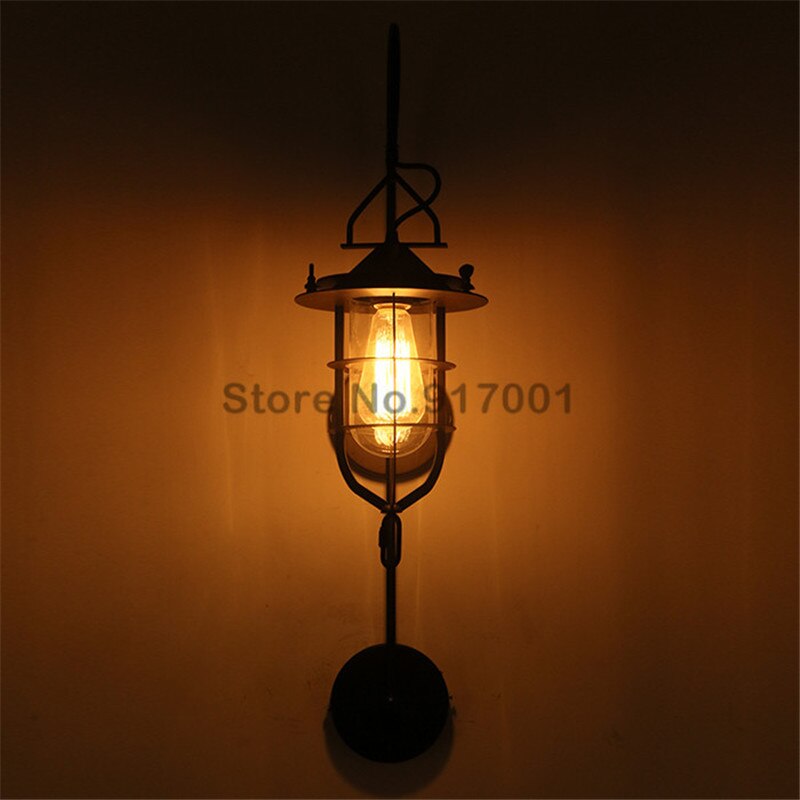 Nordic Loft Industrial Wall Lamp Wind American Style Retro Nostalgic Design Metal Art Wall Light