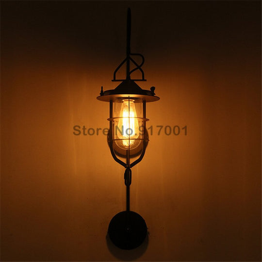 Nordic Loft Industrial Wall Lamp Wind American Style Retro Nostalgic Design Metal Art Wall Light