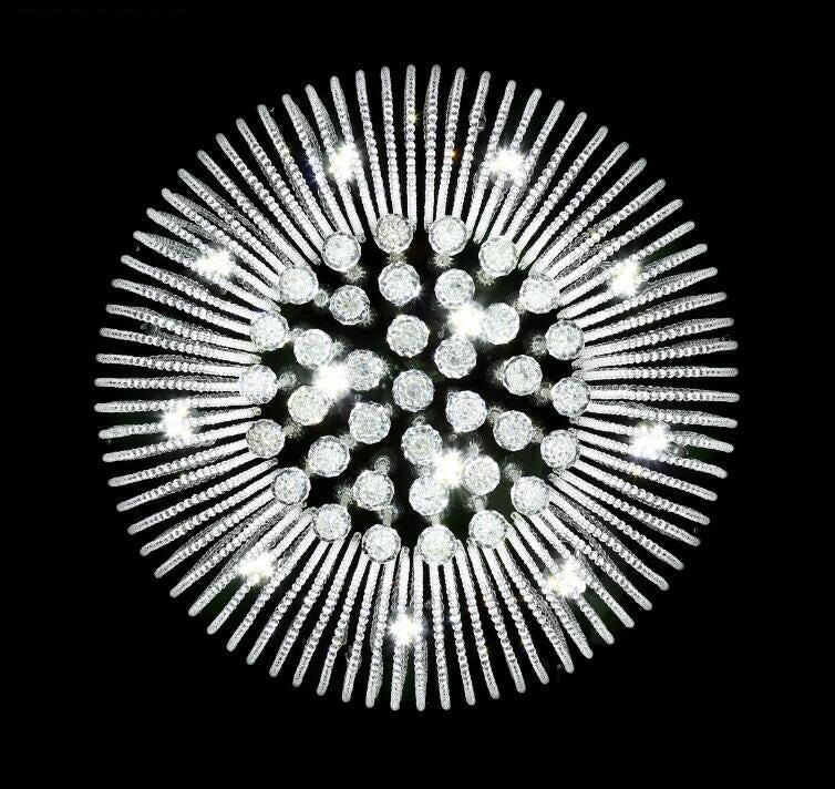 New Round Living Room Lamp Led Crystal Ceiling Curtain Bedroom Dining Ceiling Light