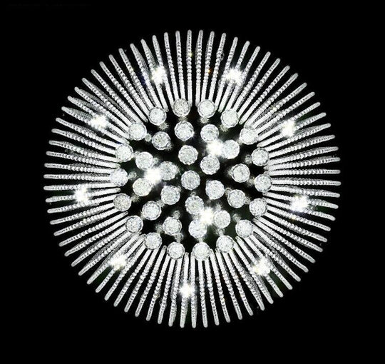 New Round Living Room Lamp Led Crystal Ceiling Curtain Bedroom Dining Ceiling Light