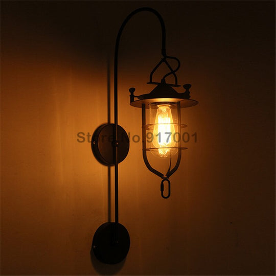 Nordic Loft Industrial Wall Lamp Wind American Style Retro Nostalgic Design Metal Art Wall Light