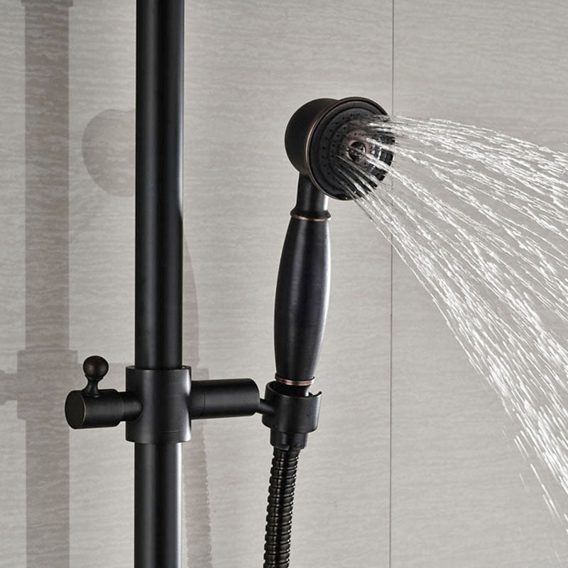 8 ’Rain Shower Faucet Bathroom Set Wall Mounted Mixer With Hand Sprayer 3 - Model Switch Hot &