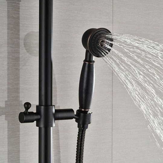 8 ’Rain Shower Faucet Bathroom Set Wall Mounted Mixer With Hand Sprayer 3 - Model Switch Hot &