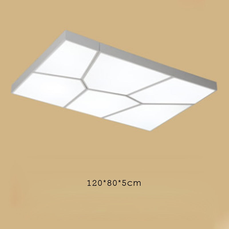 Modern Minimalist Led Ceiling Lamp Creative Geometric Black / White Dimmable Nordic Living Room