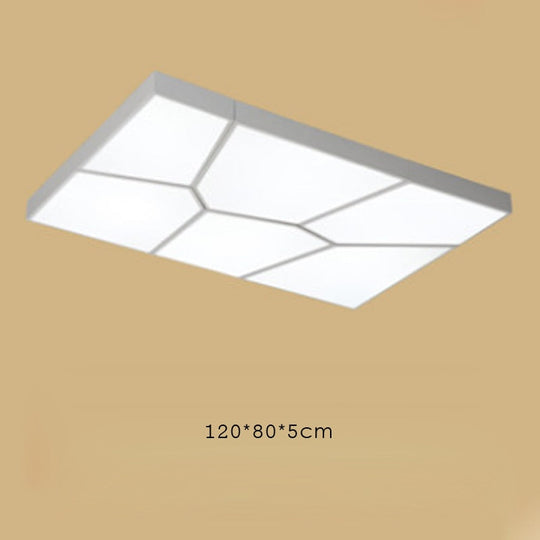 Modern Minimalist Led Ceiling Lamp Creative Geometric Black / White Dimmable Nordic Living Room