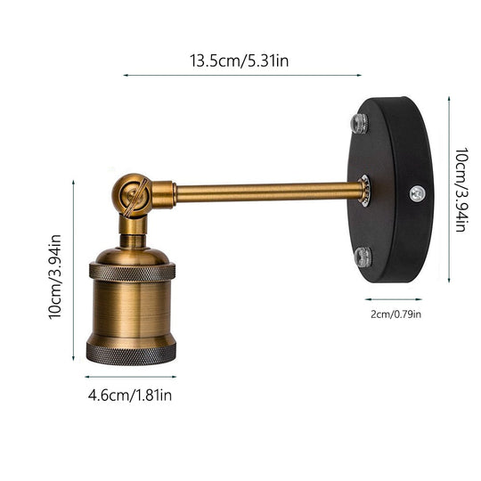 Double Head E27 Base Led Wall Light Decorative Lights Retro Classical Style Copper Lamp For Bedroom