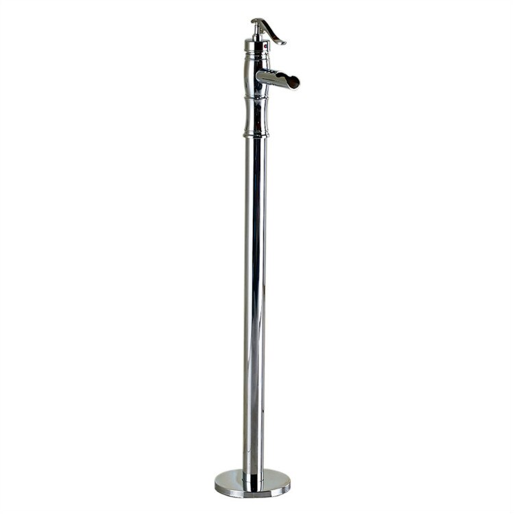 4 - Colors Floor Mount Clawfoot Bath Tub Filler Faucet Single Free Standing Bathtub Mixer With Hot