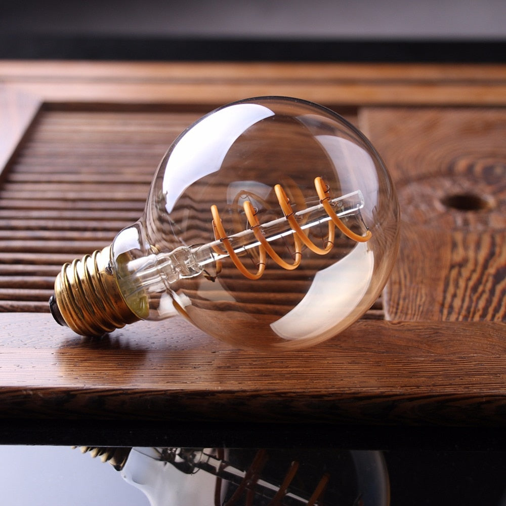Retro Dimmable Led Edison Bulb E27 3W Gold Spiral Filament St64 G125 Ampoule Lamp Incandescent