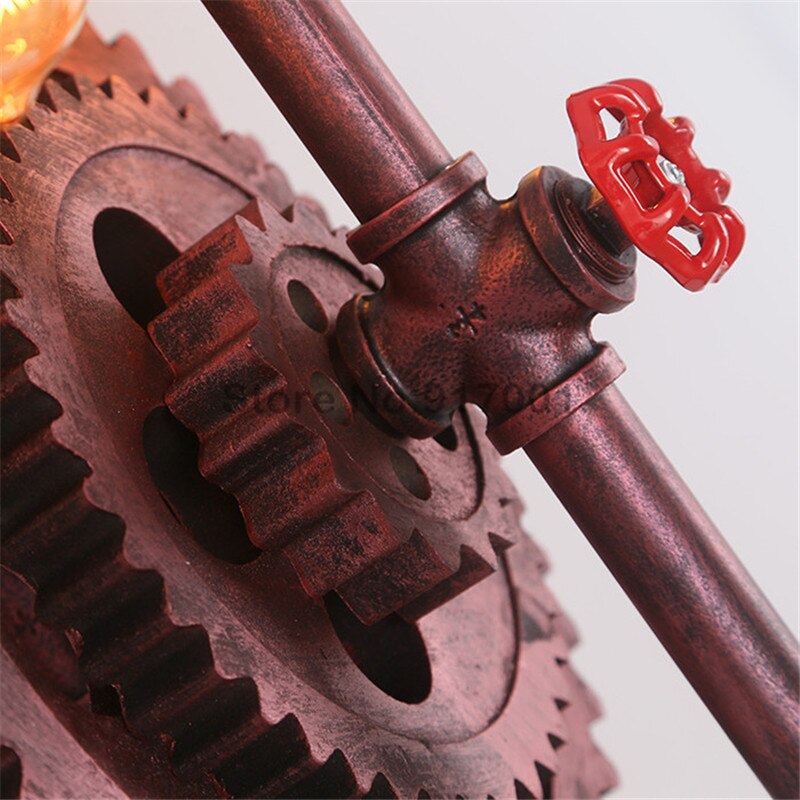Vintage Loft Industrial Wall Lamp Coffee Shop Restaurant Bar Gear Decoration Lighting Fixture Retro