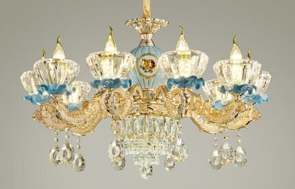 Luxury Ceramic Chandelier Atmosphere Living Room Hanging Hall Light Bedroom Restaurant Contemporary
